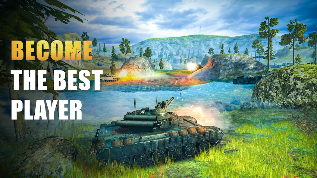 Взломанная Tank Force: Tank games blitz [MOD: безлимитные деньги и техника] на Андроид — скриншот 2