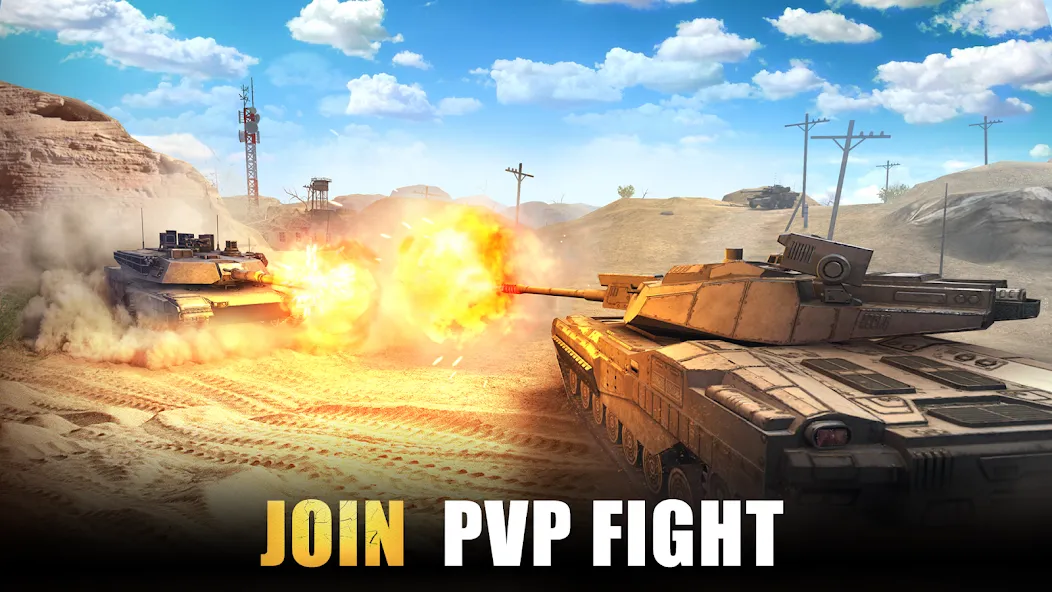Взломанная Tank Force: Tank games blitz [MOD: безлимитные деньги и техника] на Андроид — скриншот 3
