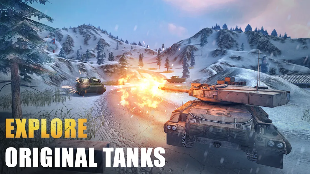 Взломанная Tank Force: Tank games blitz [MOD: безлимитные деньги и техника] на Андроид — скриншот 4