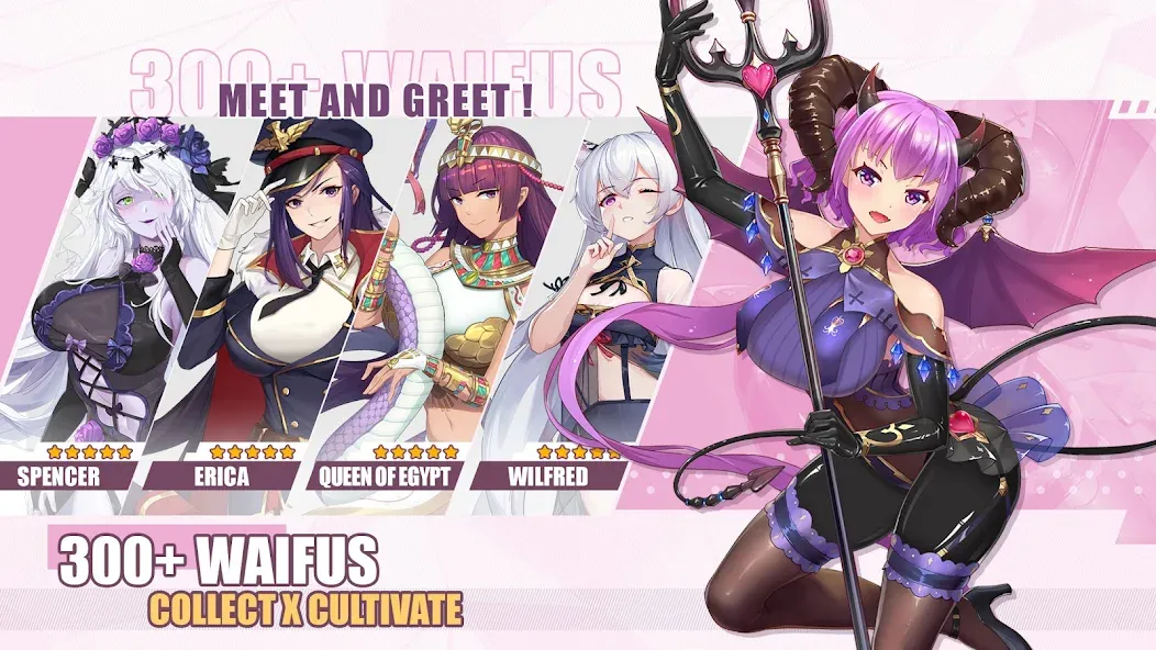 Взломанная Lost in Paradise:Waifu Connect [MOD: безлимитные ресурсы и алмазы] на Андроид — скриншот 2