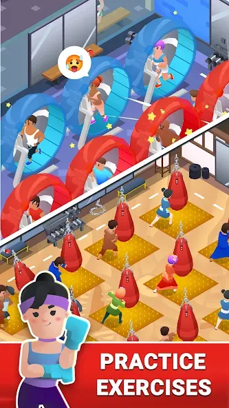 Взломанная Boxing Gym Tycoon 3D: MMA Club [MOD: безлимитные деньги и энергия] на Андроид — скриншот 4