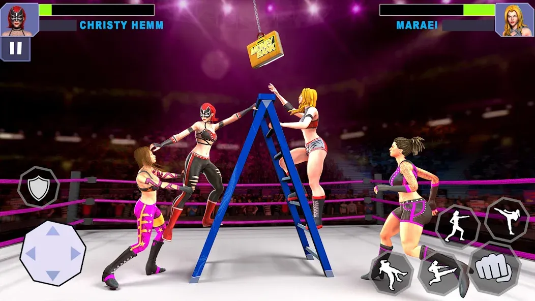 Bad Girls Wrestling Game [MOD: безлимитные деньги и все персонажи открыты] на Андроид — скриншот 3