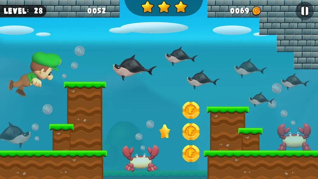 Bob World Adventure 3D [MOD: без рекламы и много монет] — Скачать бесплатно (APK) — скриншот 3