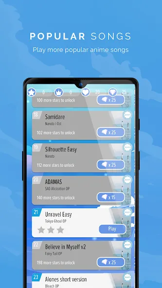 Piano Anime Tiles Music [MOD: без рекламы и открыты все песни] (Бесплатно / APK) — скриншот 4