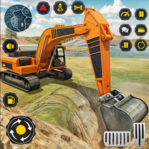 Скачать взлом Heavy Excavator Simulator PRO [MOD: безлимитные деньги и топливо] — скриншот 5
