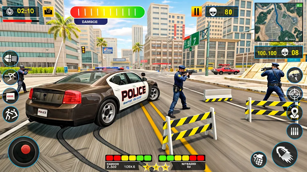 Скачать US Police Shooting Crime City [MOD: безлимитные деньги и оружие] — скриншот 2