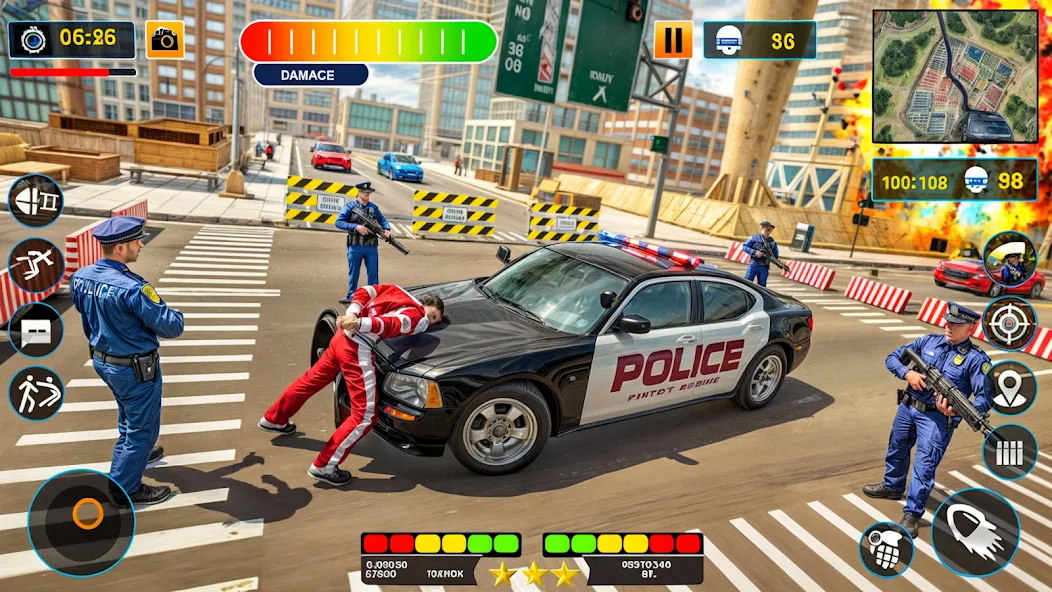 Скачать US Police Shooting Crime City [MOD: безлимитные деньги и оружие] — скриншот 3