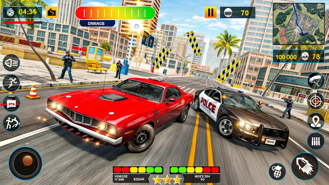 Скачать US Police Shooting Crime City [MOD: безлимитные деньги и оружие] — скриншот 4