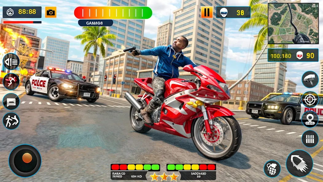 Скачать US Police Shooting Crime City [MOD: безлимитные деньги и оружие] — скриншот 5