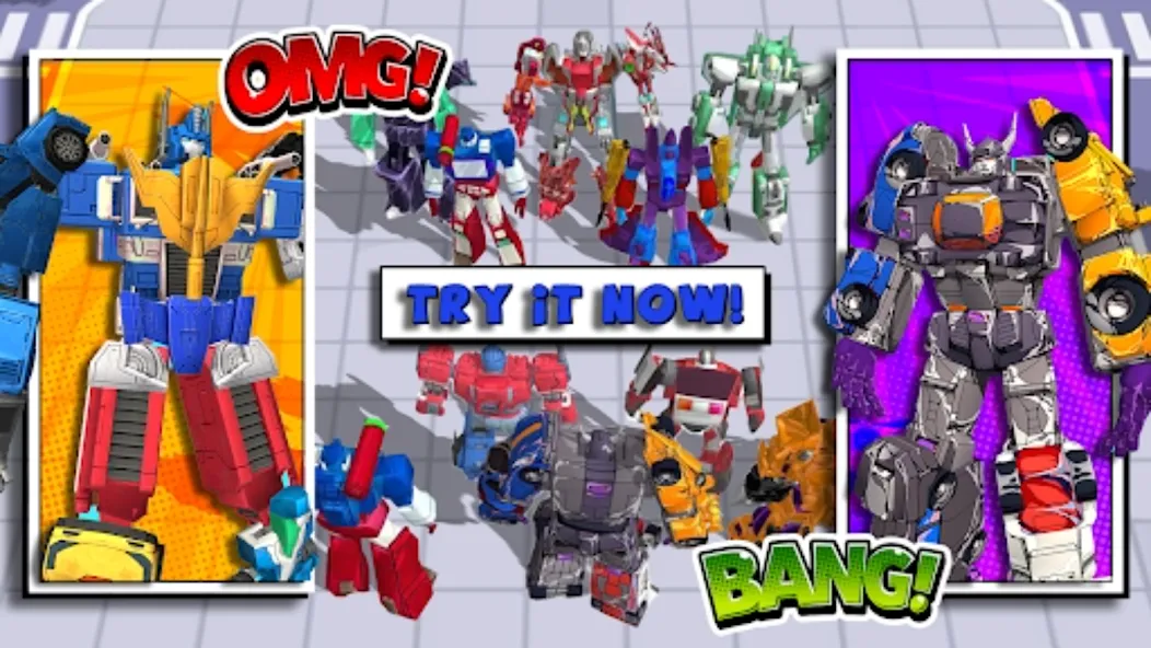 Скачать Superhero Robot Monster Battle [MOD: безлимитные деньги и мощные роботы] на телефон — скриншот 1