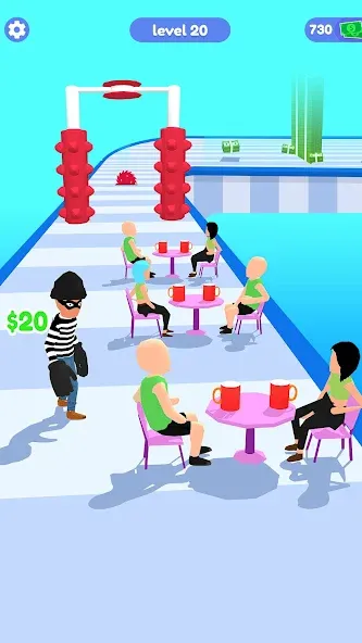 Скачать Thief Run Race 3D: Fun Race [MOD: без рекламы и бесконечные монеты] на телефон — скриншот 1