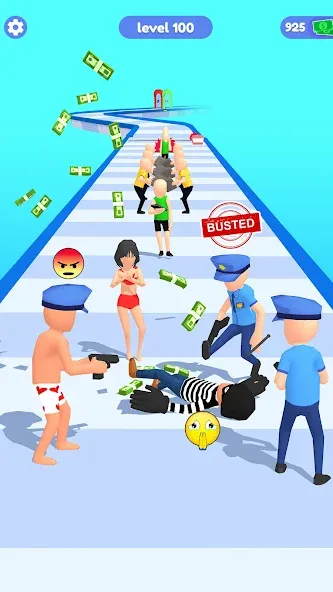 Скачать Thief Run Race 3D: Fun Race [MOD: без рекламы и бесконечные монеты] на телефон — скриншот 4