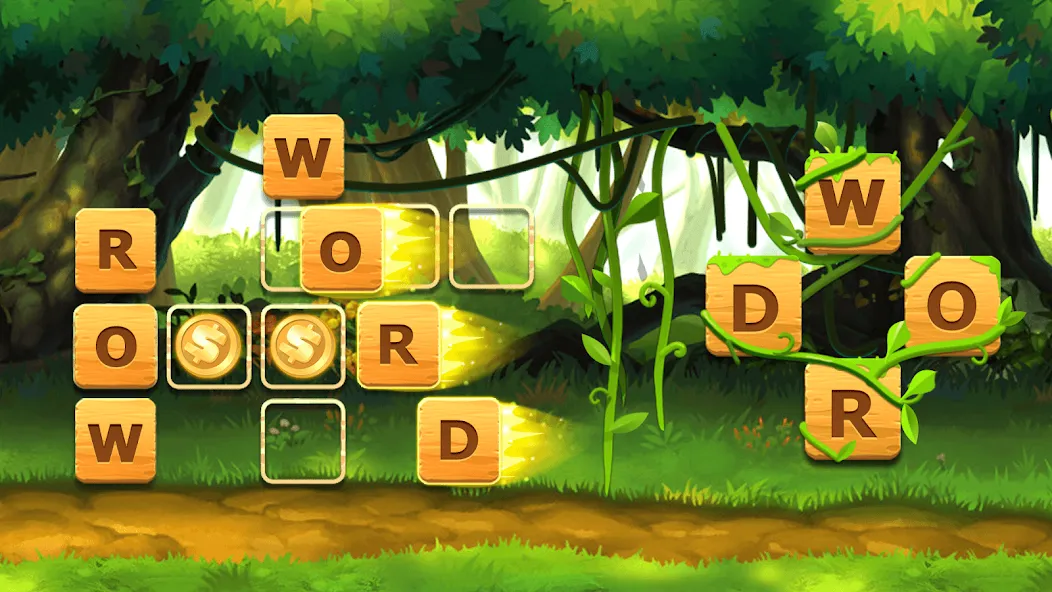 Скачать взлом Word Crossword Puzzle [MOD: безлимитные подсказки и открыты все уровни] — скриншот 3