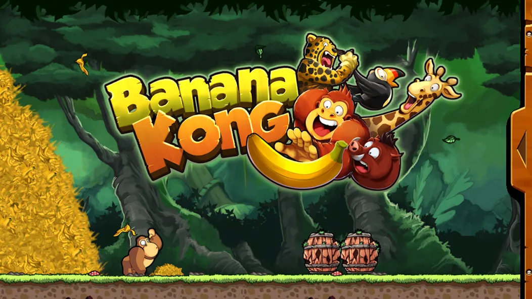 Banana Kong [MOD: безлимитные бананы и открыты все уровни] на Андроид — скриншот 1