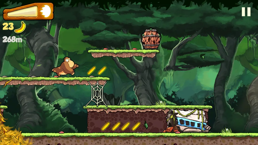 Banana Kong [MOD: безлимитные бананы и открыты все уровни] на Андроид — скриншот 2