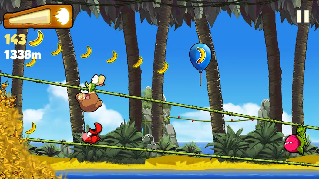 Banana Kong [MOD: безлимитные бананы и открыты все уровни] на Андроид — скриншот 3