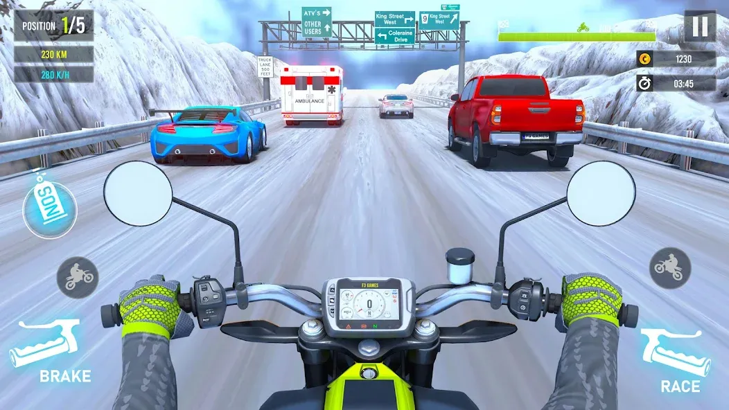 Moto Traffic Bike Race Game 3d [MOD: безлимитные деньги и топливо] на Андроид — скриншот 3