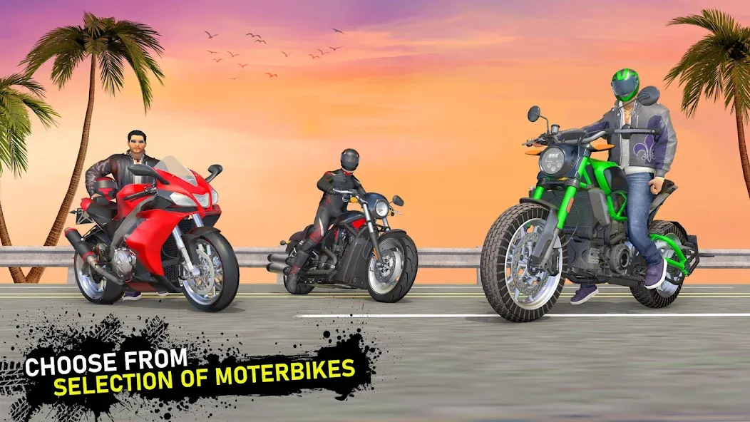 Moto Traffic Bike Race Game 3d [MOD: безлимитные деньги и топливо] на Андроид — скриншот 4