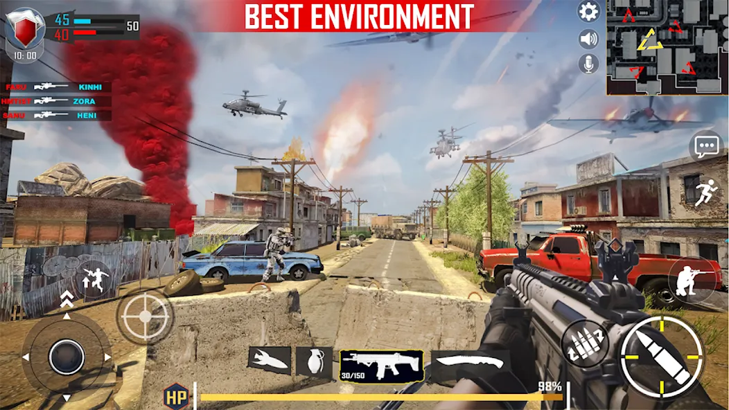 Скачать взлом Real Commando FPS Gun Shooting [MOD: безлимитные деньги и оружие] — скриншот 5