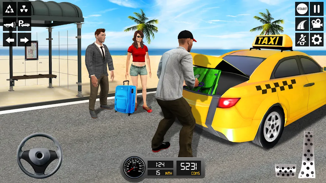 Taxi Simulator 3d Taxi Sim [MOD: безлимитные деньги и все машины открыты] (Бесплатно / APK) — скриншот 1