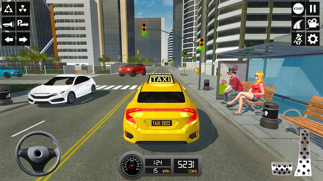 Taxi Simulator 3d Taxi Sim [MOD: безлимитные деньги и все машины открыты] (Бесплатно / APK) — скриншот 2