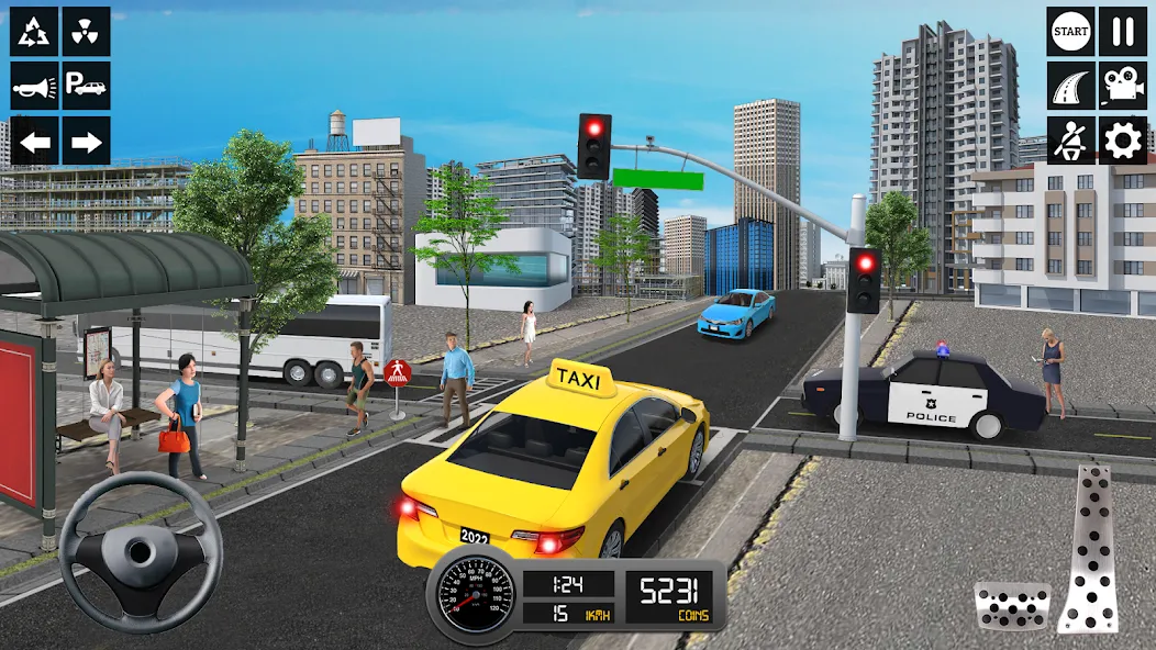 Taxi Simulator 3d Taxi Sim [MOD: безлимитные деньги и все машины открыты] (Бесплатно / APK) — скриншот 3