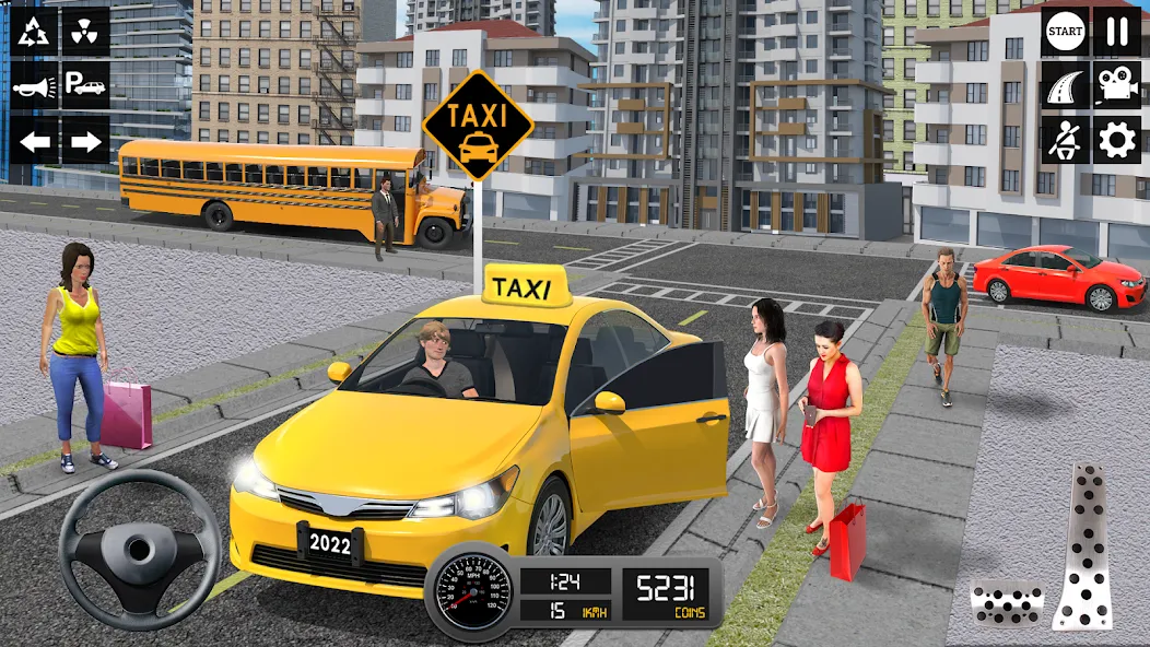 Taxi Simulator 3d Taxi Sim [MOD: безлимитные деньги и все машины открыты] (Бесплатно / APK) — скриншот 4