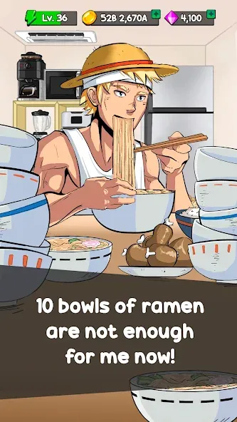 Food Fighter Clicker Games [MOD: много денег и энергии] (Бесплатно / APK) — скриншот 2