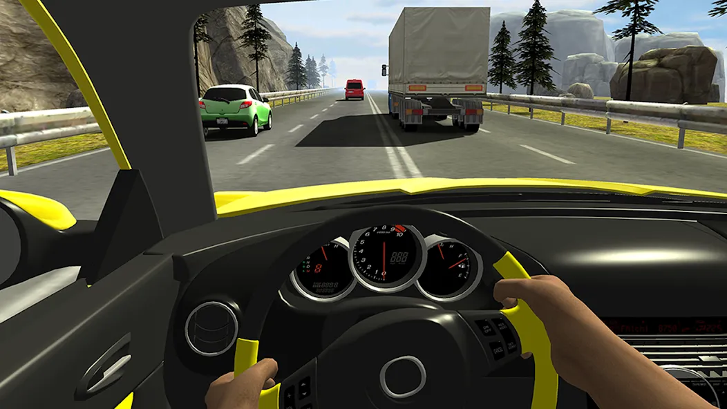 Скачать взлом Racing in Car 2 [MOD: безлимитные деньги и топливо] — скриншот 5