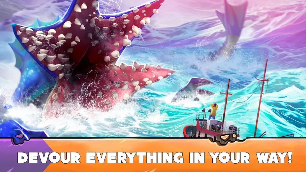 Взломанная Hungry Shark Evolution [MOD: безлимитные деньги и алмазы] на Андроид — скриншот 1