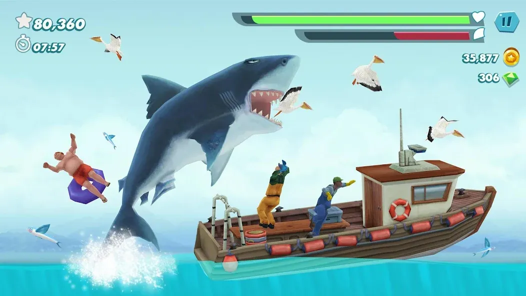 Взломанная Hungry Shark Evolution [MOD: безлимитные деньги и алмазы] на Андроид — скриншот 5