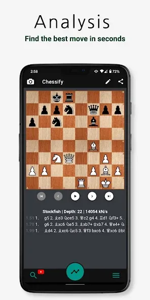 Chessify: Scan & Analyze chess [MOD: разблокированы премиум функции] на Андроид — скриншот 2