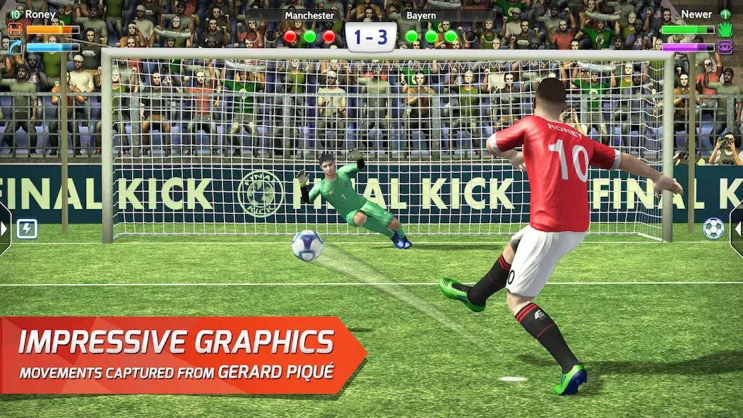 Скачать Final Kick: Online Soccer [MOD: безлимитные деньги и все команды] на телефон — скриншот 1