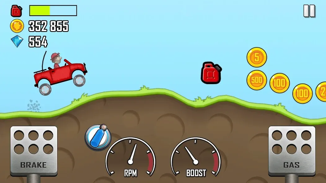 Hill Climb Racing [MOD: безлимитные деньги и топливо] последняя версия — скриншот 1