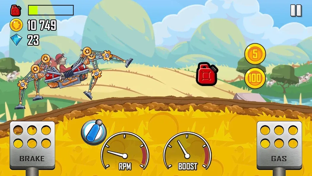 Hill Climb Racing [MOD: безлимитные деньги и топливо] последняя версия — скриншот 2