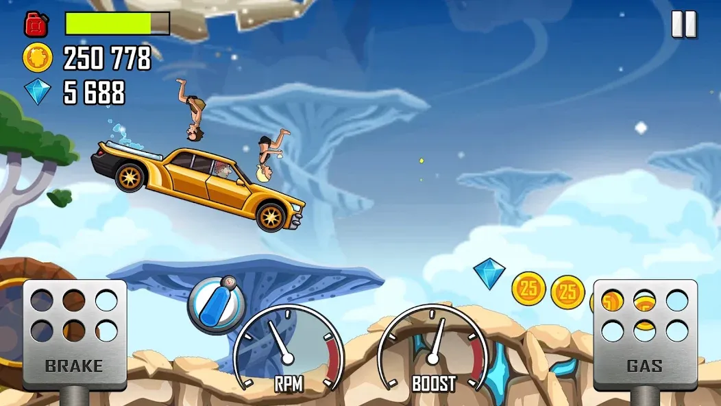 Hill Climb Racing [MOD: безлимитные деньги и топливо] последняя версия — скриншот 3