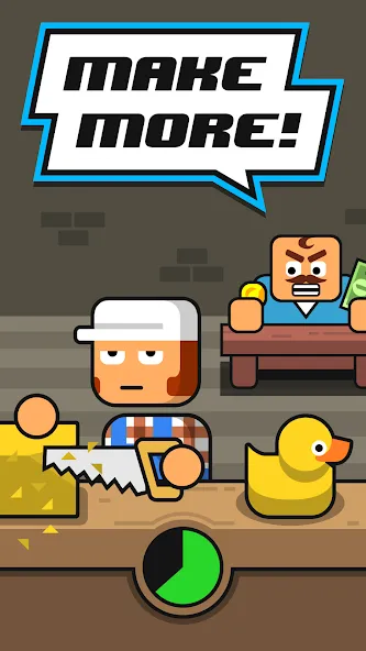 Взломанная Make More! - Idle Manager [MOD: безлимитные деньги и ресурсы] на Андроид — скриншот 1
