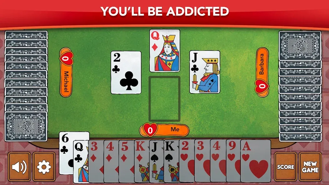 Hearts - Card Game Classic [MOD: без рекламы и открыты все уровни] (Бесплатно / APK) — скриншот 5