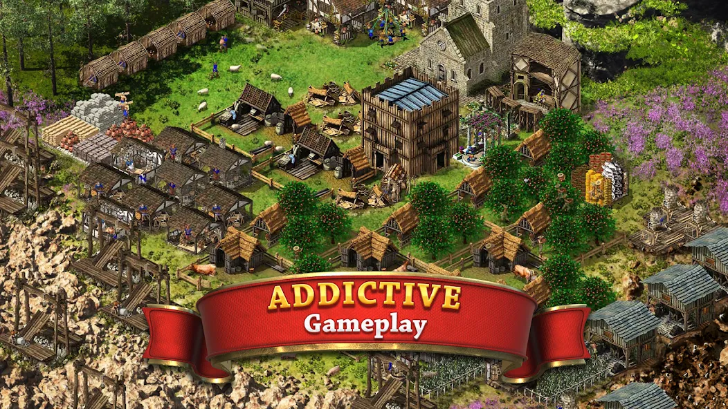 Stronghold Kingdoms Castle Sim [MOD: безлимитные ресурсы и быстрое строительство] (Бесплатно / APK) — скриншот 1