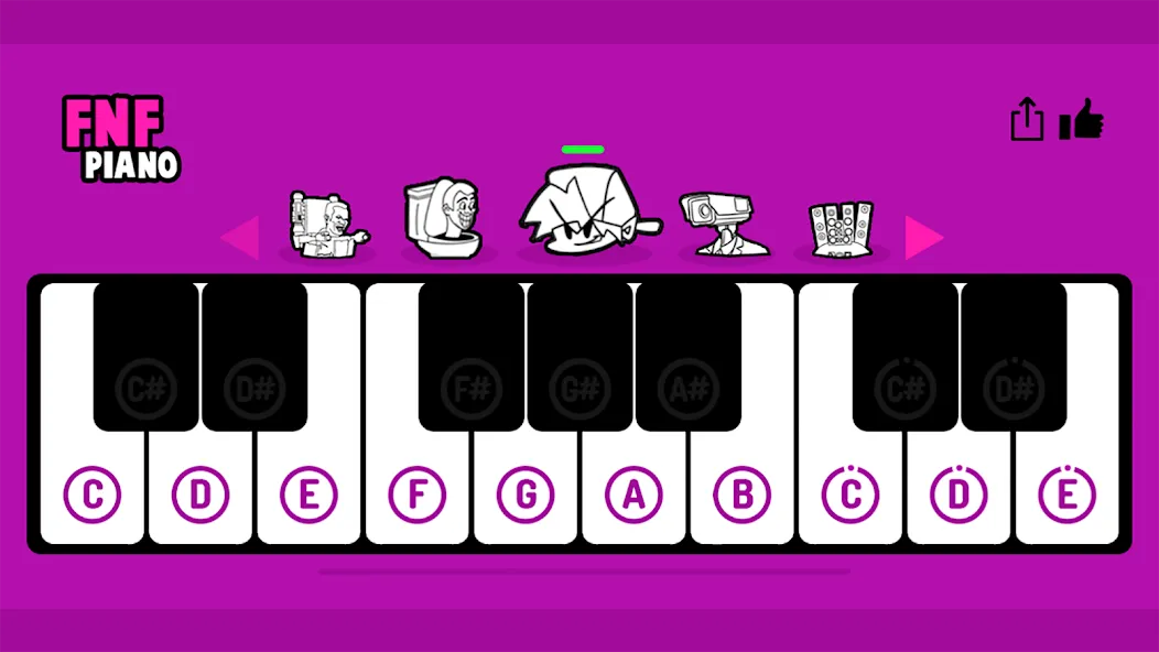 FNF Piano [MOD: все песни разблокированы] (Бесплатно / APK) — скриншот 1