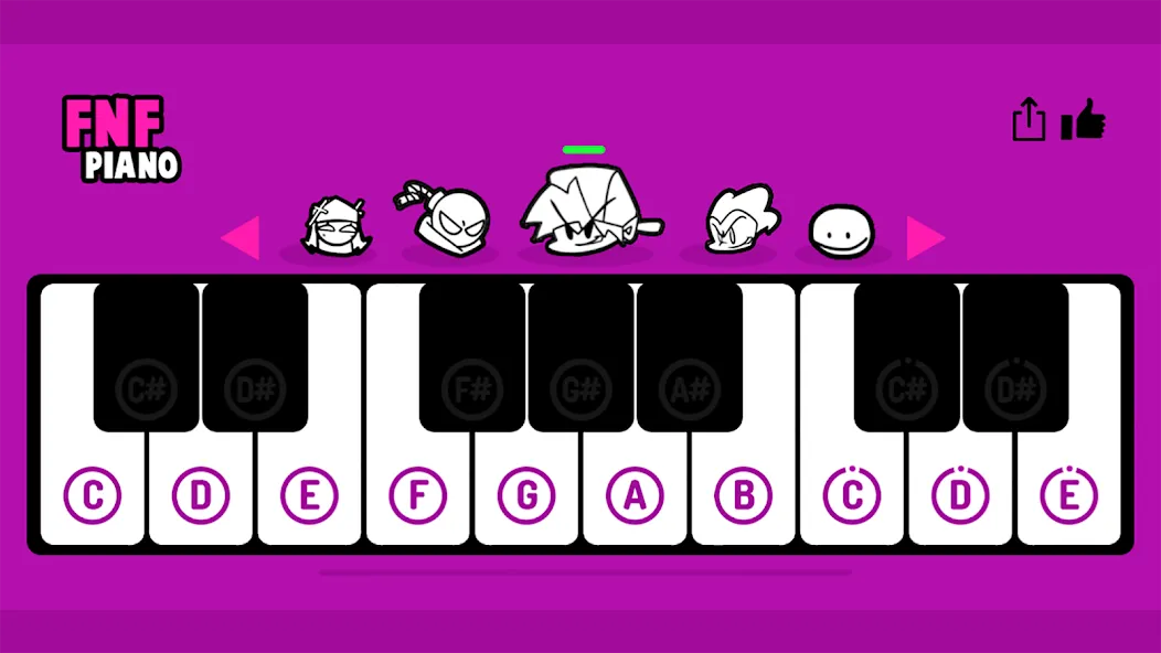 FNF Piano [MOD: все песни разблокированы] (Бесплатно / APK) — скриншот 2