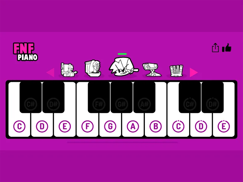 FNF Piano [MOD: все песни разблокированы] (Бесплатно / APK) — скриншот 3
