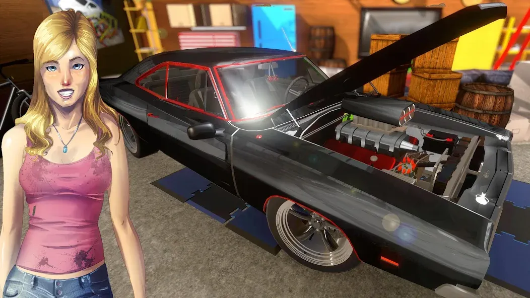 Скачать Fix My Car: Muscle Restoration [MOD: безлимитные деньги и детали] — скриншот 1