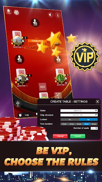 Svara - 3 Card Poker Card Game [MOD: безлимитные фишки и открытые уровни] на Андроид — скриншот 4