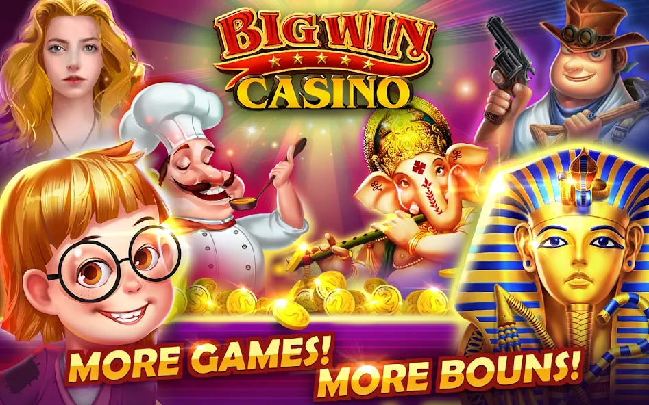 Big Win - Slots Casino™ [MOD: безлимитные монеты и джекпоты] — Скачать бесплатно (APK) — скриншот 1