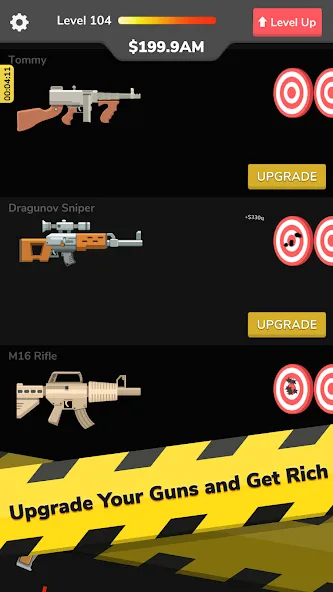 Скачать Gun Idle [MOD: много денег и боеприпасов] на телефон — скриншот 2