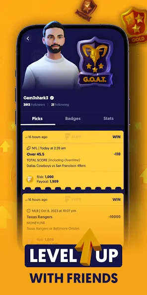 Взломанная Fliff - Sports Picks [MOD: спортивные прогнозы без ограничений] на Андроид — скриншот 3