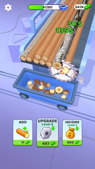 Скачать Idle Cutter: Wood Slice [MOD: много денег и все уровни открыты] — скриншот 1