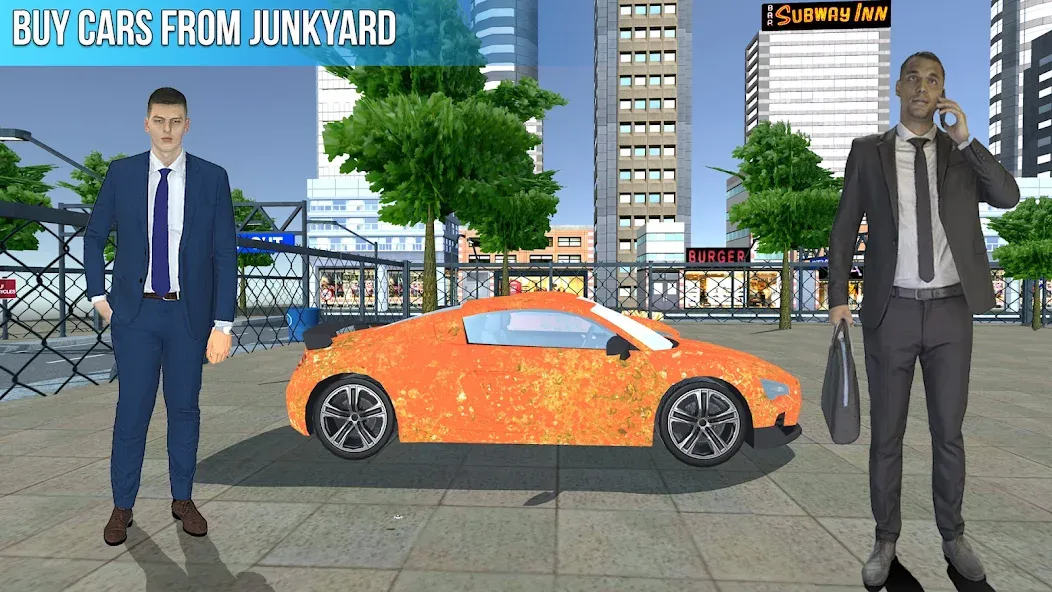Скачать взлом Used Car Dealers Job Simulator [MOD: безлимитные деньги и открыты все машины] — скриншот 2