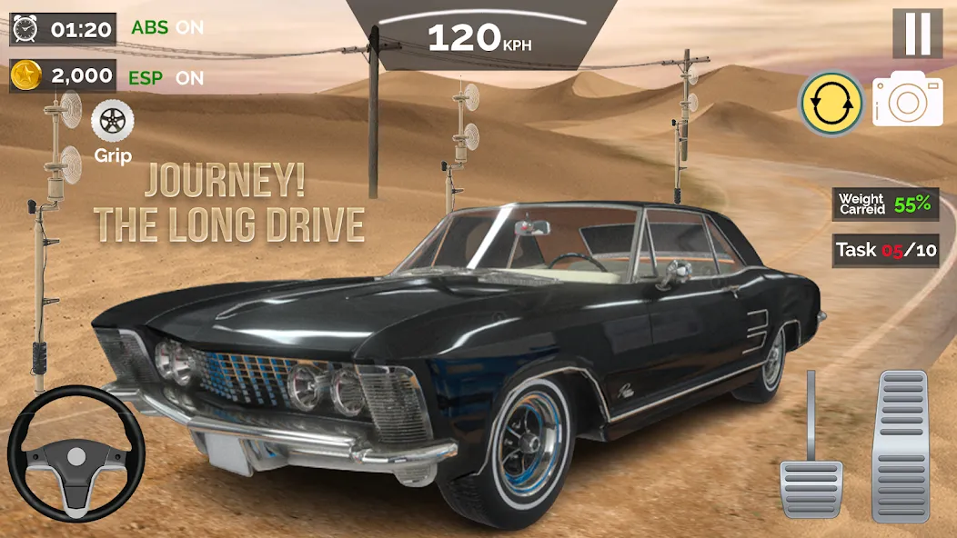 Скачать Long Road Trip Games Car Drive [MOD: безлимитное топливо и быстрые машины] на телефон — скриншот 2